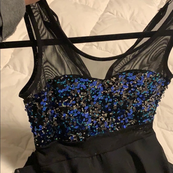 Charlotte Russe Blue Sparkle Dress M - Picture 8 of 8